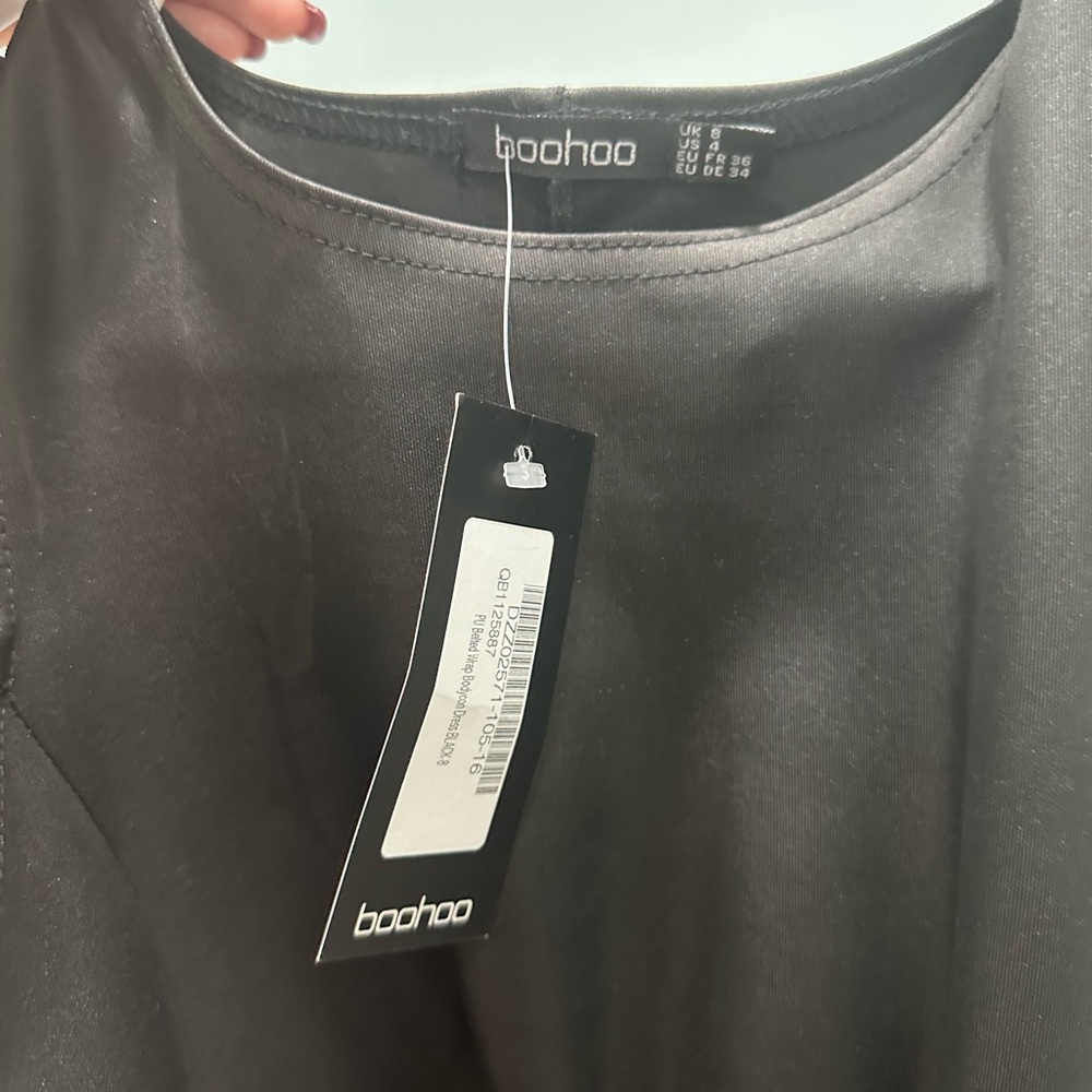 Boohoo Charcoal Satin dress